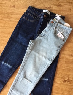 QUẦN JEANS SKINNY RÁCH GỐI