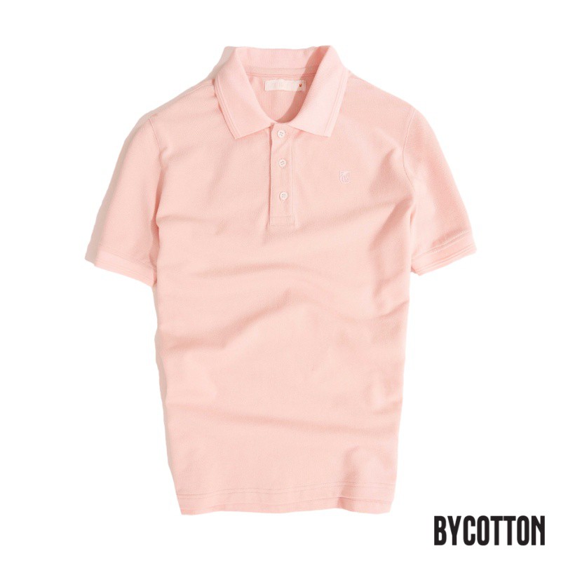 Áo Thun Polo Nam Cổ Bẻ Hông Pastel BY COTTON Pink Pastel Basic Polo