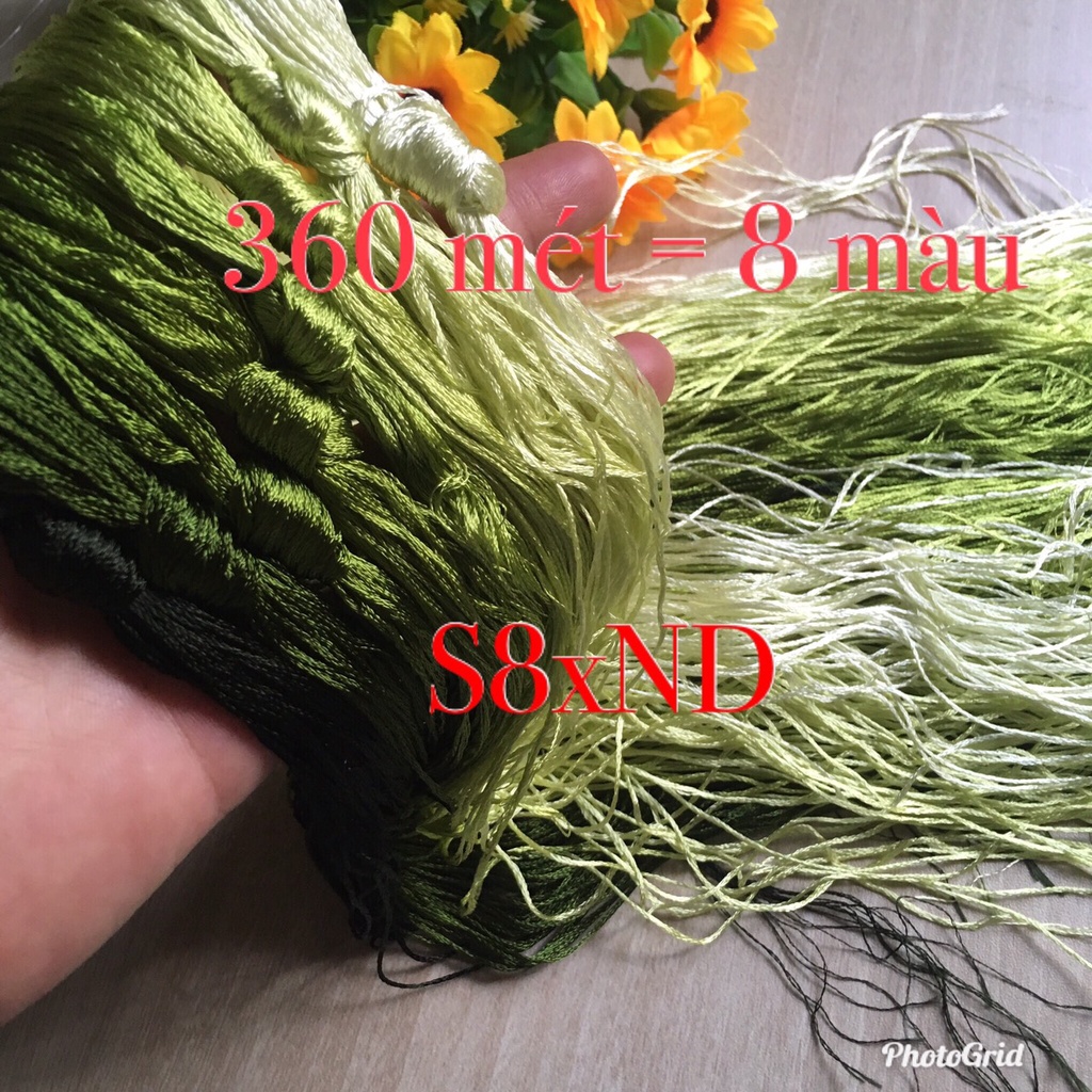 🌺 Chỉ thêu TƠ BÓNG XANH LÁ  thêu tay truyền thống
