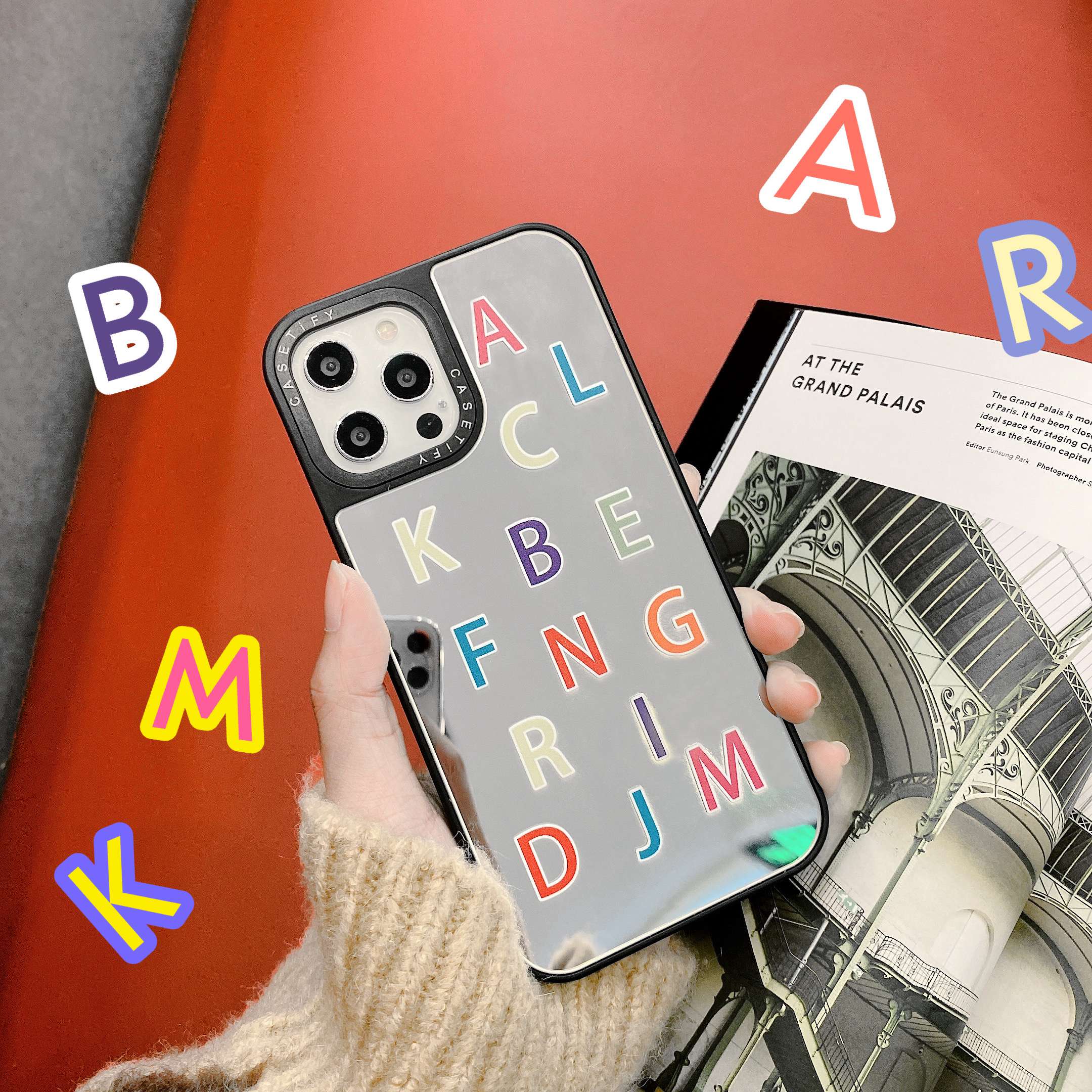 【Luxury + Mirror casetify 】Ốp Case iPhone 12 Pro Max 11 Pro max 8 plus 7 plus 6s 6Plus iPhone XR SE2020 XS Max X 12mini 12Promax Cứng Mặt Gương In Chữ Độc Đáo Cho