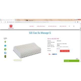 Gối Masage Cao Su Vạn Thành G