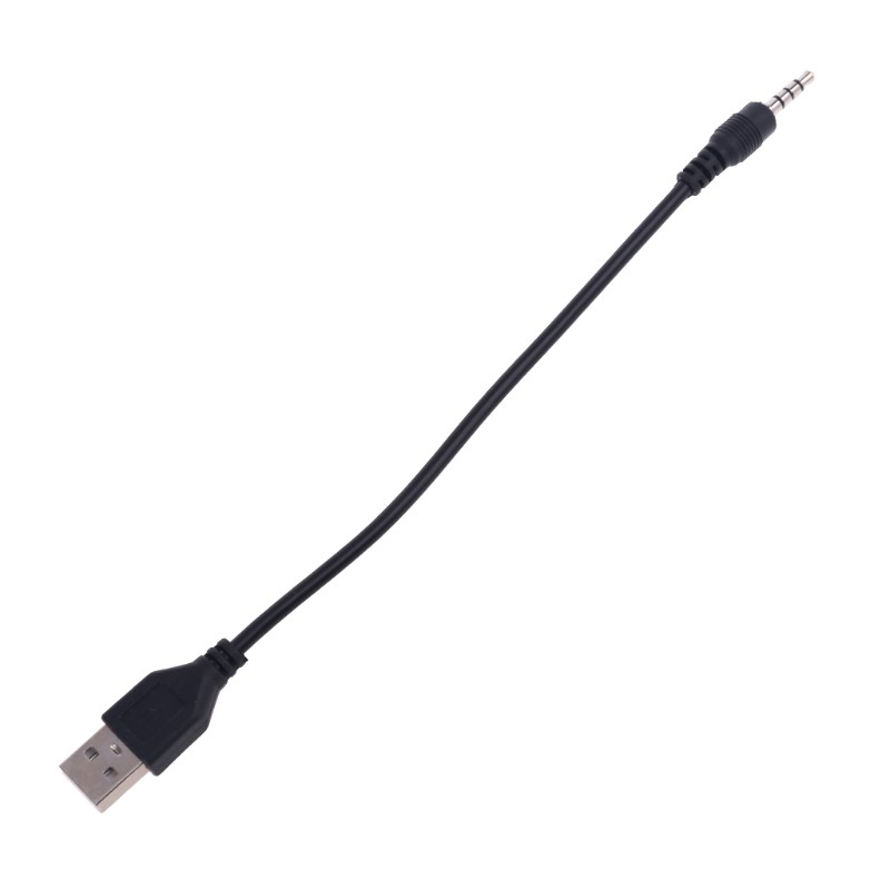 Dây Cáp Âm Thanh Chuyển Đổi Đầu Usb Sang Giắc Cắm 3.5mm Cho Mp3 Mp4 Màu Đen