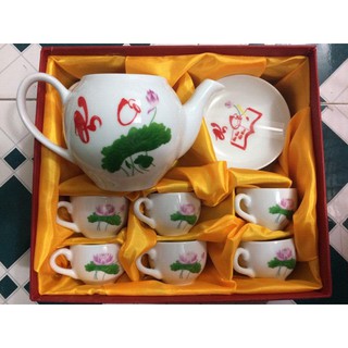 Bộ ấm chén Bát Tràng ơn thầy cồ