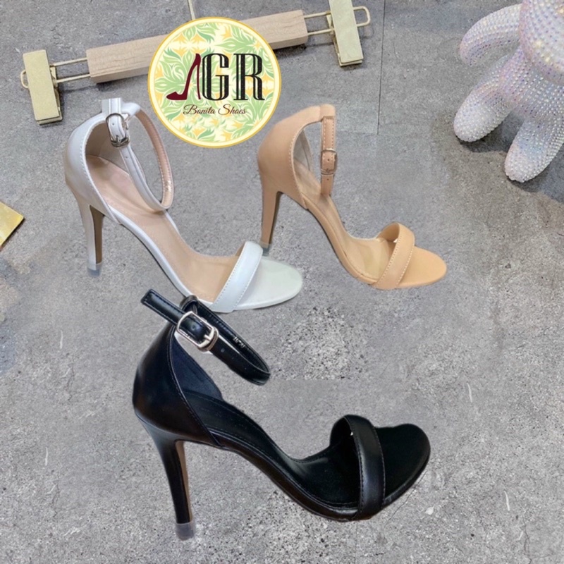 Sandal quai mảnh phồng gót nhọn siêu đẹp gót 9 cm
