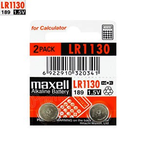 Vỉ 10 viên LR1130 AG10 LR54 Maxell thay máy tính Casio
