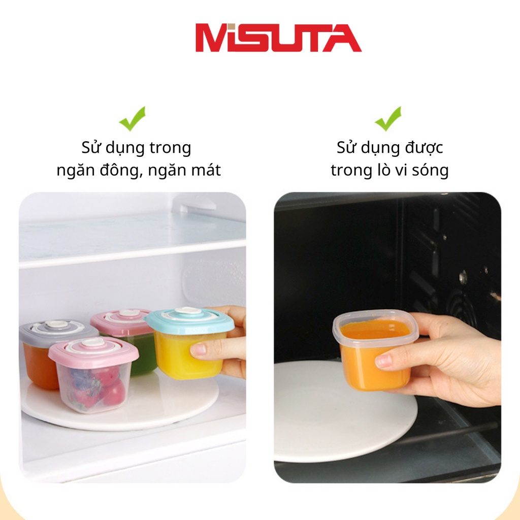 Hộp Đựng Đồ Ăn Dặm, Hộp Trữ Đông Thực Phẩm Misuta 120ml