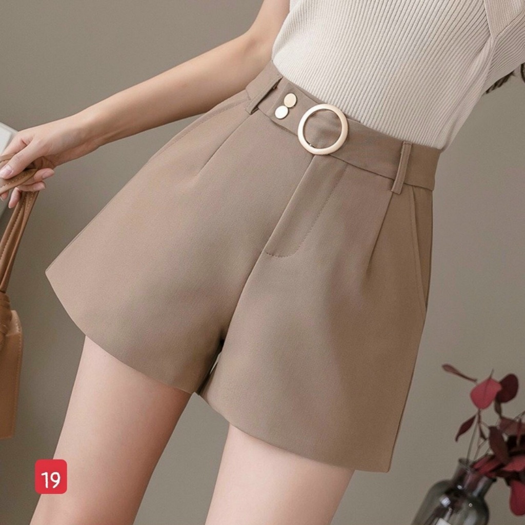 Quần Đùi Lưng Cao Cạp Chéo 4 Khuy Vải Vitex Quần Shorts Nữ | BigBuy360 - bigbuy360.vn