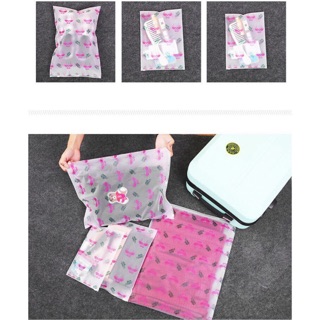 Túi zip đựng quần áo, đựng đồ sạch hình hồng hạc