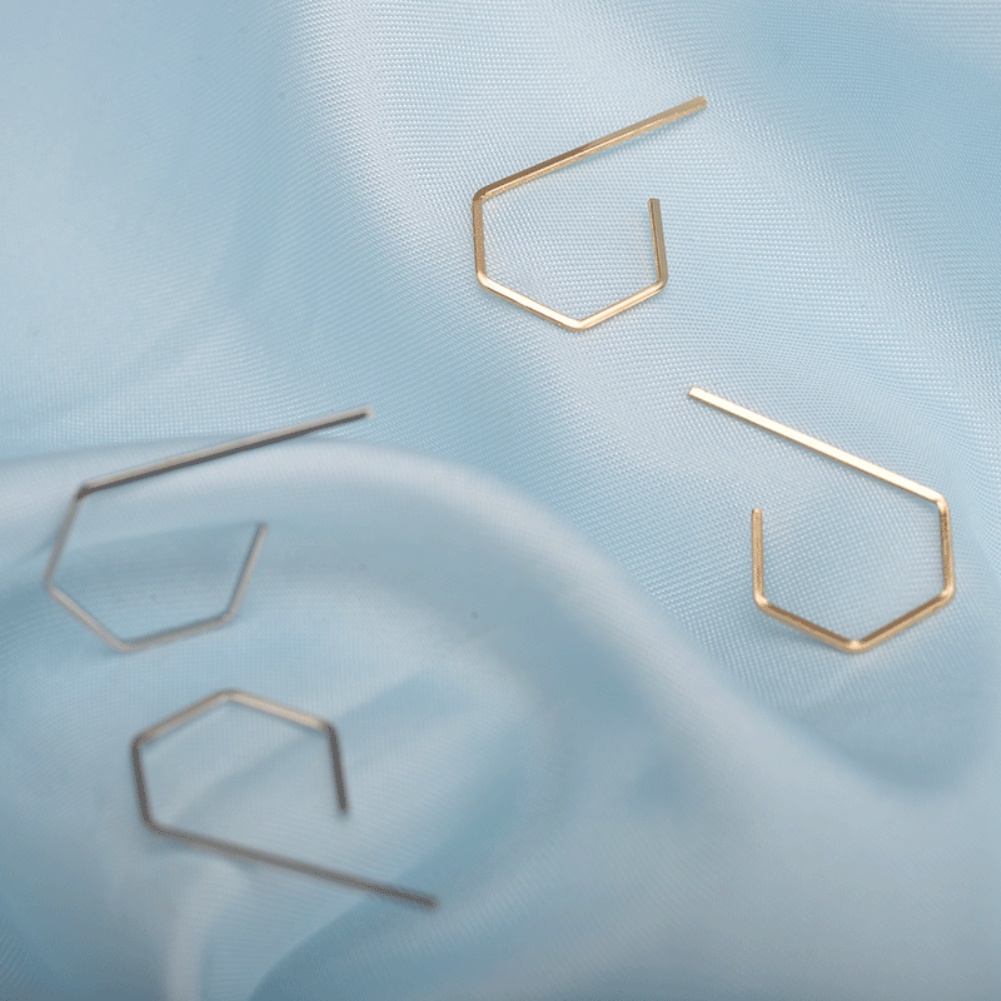 Đôi khuyên tai hợp kim kiểu hình học đơn giản trẻ trung cho nữ