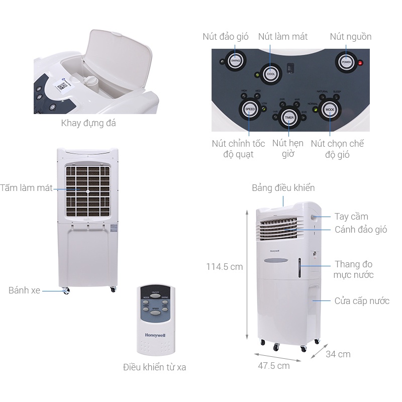 Quạt điều hòa Honeywell CL604AE NEW Chính hãng 100%