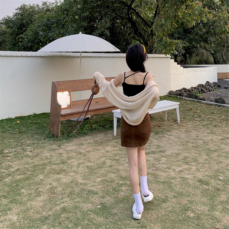 SUXI Áo Khoác Chống Nắng Dệt Kim Màu Sắc Đơn Giản Dễ Phối Đồ Thời Trang Mùa Hè Cho Nữ