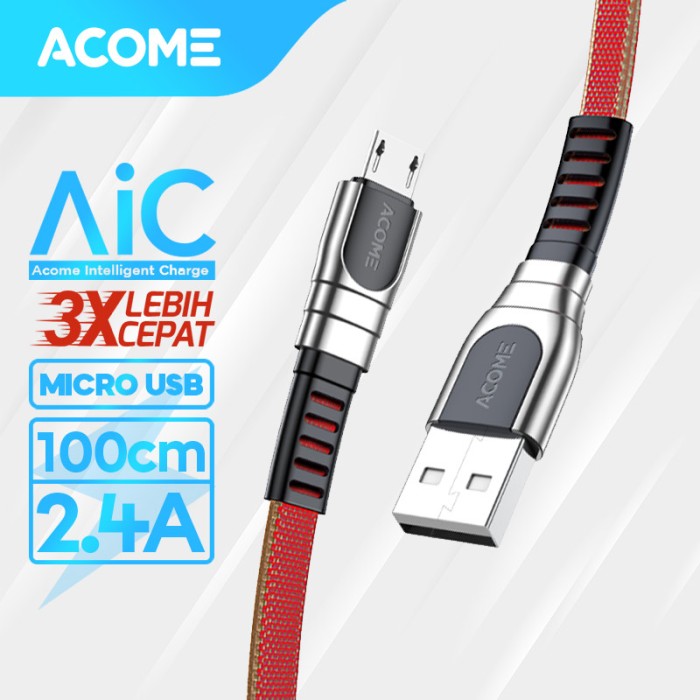 Dây Cáp Sạc Nhanh 2.4a Akm-010 - Micro Usb 1m