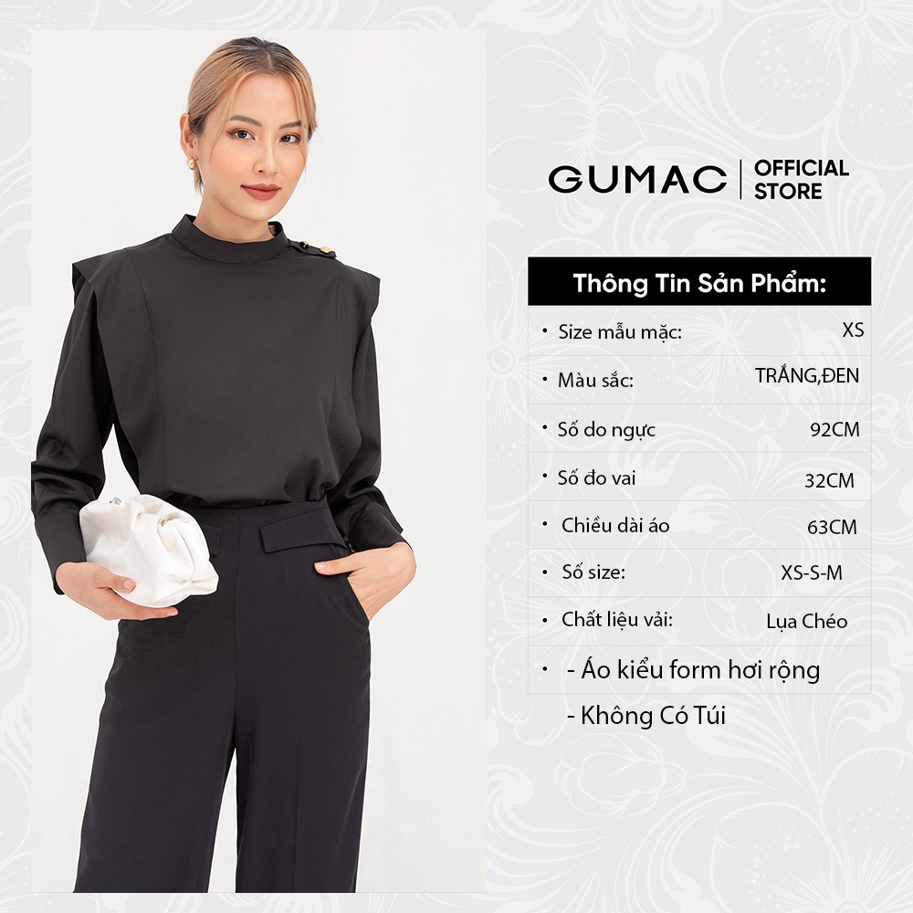 Áo kiểu phối bèo GUMAC AB706