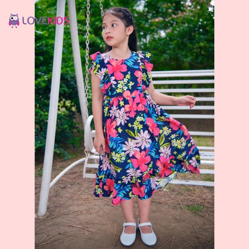 Đầm hoa tay bèo bé gái - Lovekids