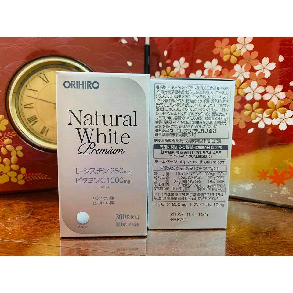 Viên uống Natural White Premium Orihiro nội địa Nhật 300 viên Amino Acids | Thế Giới Skin Care