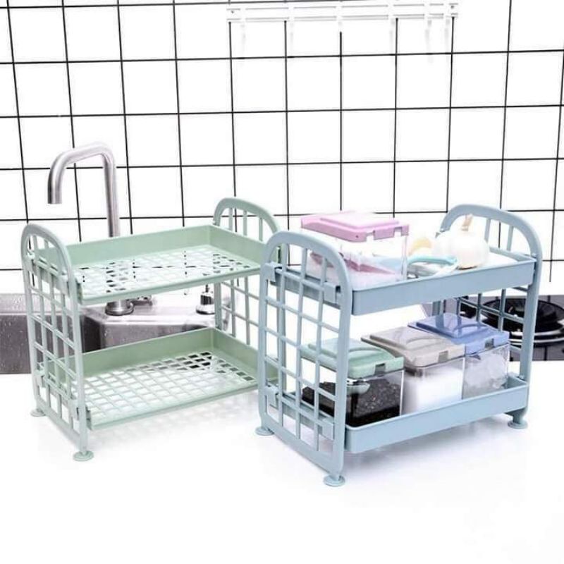 KỆ NHỰA ĐỰNG ĐỒ DECOR 2 TẦNG ĐA NĂNG