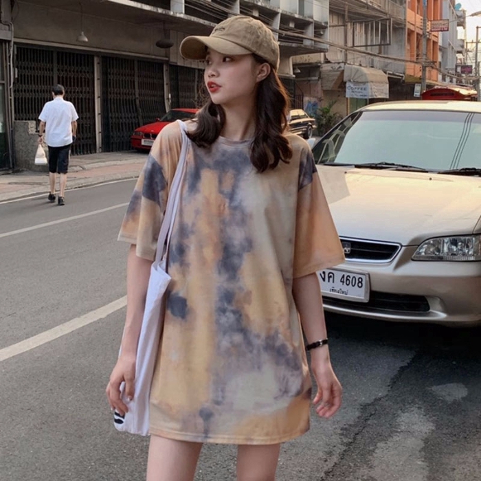 NRVP Áo thun ngắn tay cổ tròn dáng rộng thời trang nữ mùa hè 2020