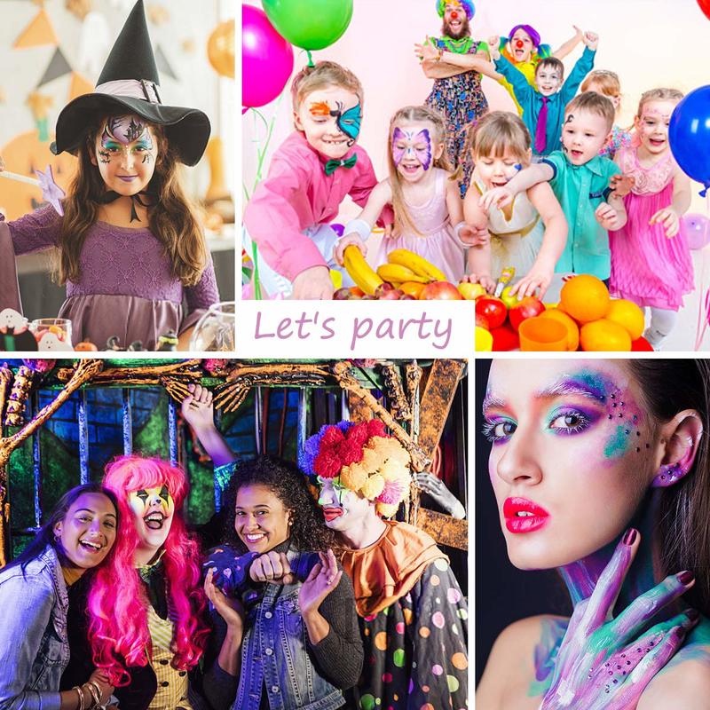 Bảng 8 Màu Vẽ Trang Điểm Mặt/Cơ Thể Không Độc Hại Cho Tiệc Halloween/Halloween/Cosplay/Giáng Sinh/Art