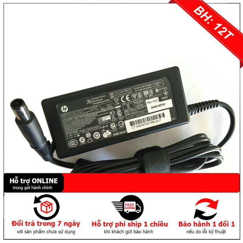 Sạc laptop HP 18.5v-3.5a đầu kim (65W) ZIN