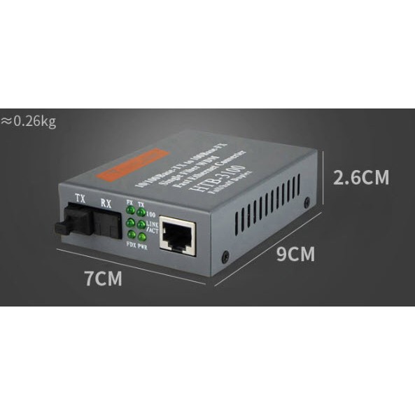 Bộ chuyển đổi quang điện, converter quang 10/100/1000Mb 1 sợi và 2 sợi Mercury, Netlink - Bảo hành 12 tháng