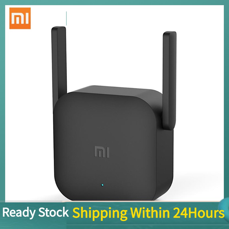 ஐ[Ship within 24 Hours] [In Stock] Xiaomi WiFi Amplifier Pro 300Mbps 2.4G Wireless Repeater with 2*2 dBi Antenna Wall P