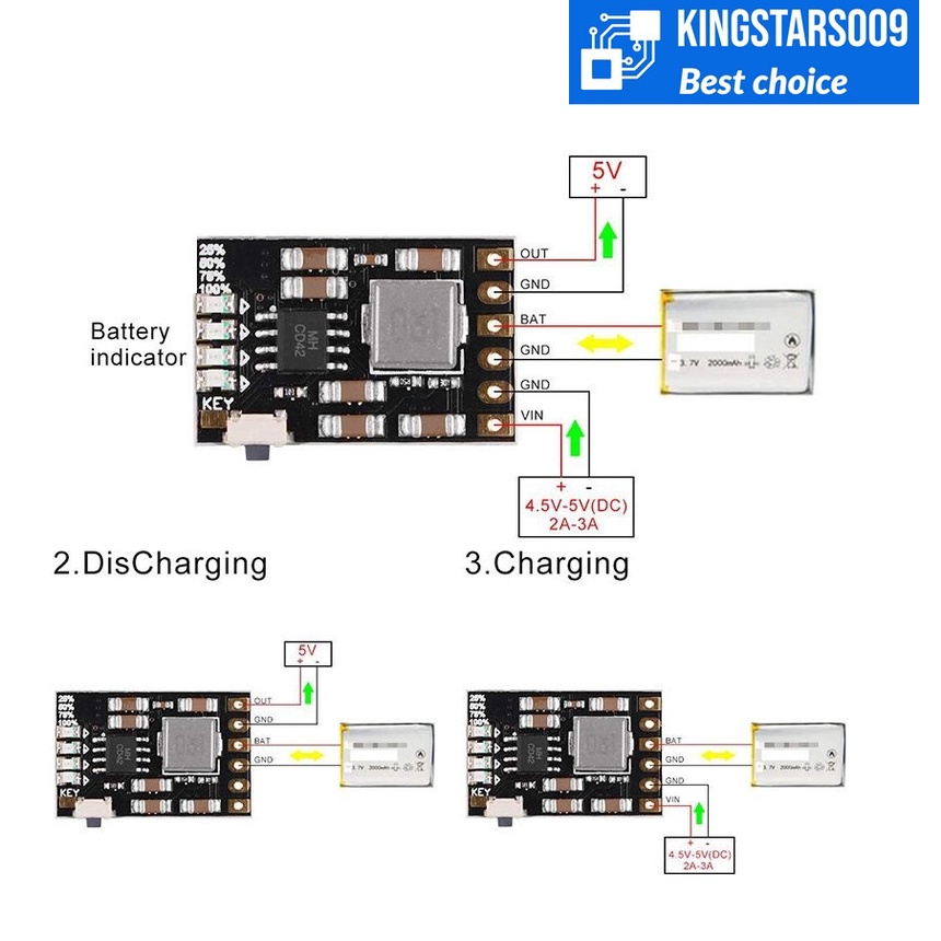 Mạch nguồn dự phòng - UPS 5V có chỉ báo mức điện áp