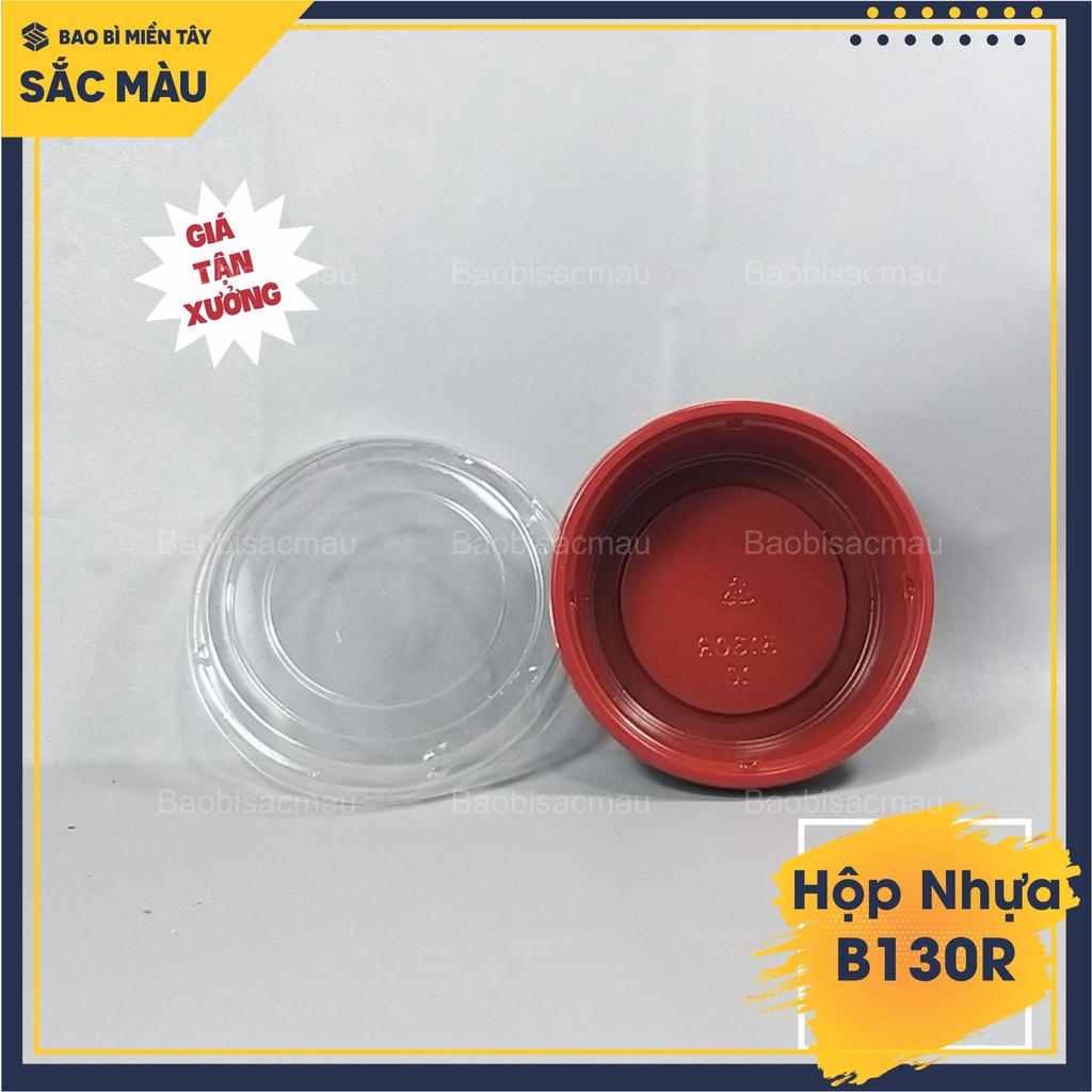 20 Hộp nhựa B130R đỏ đen thực phẩm