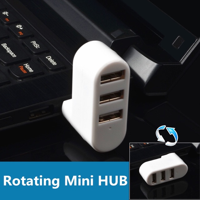 HUB usb xoay 180 độ chia 3 cổng usb 2.0 tốc độ cao dành cho PC, laptop, hub usb 3 cổng siêu tiện dụng