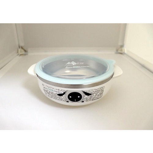 Bát STENLOCK ăn dặm Inox có nắp cho bé