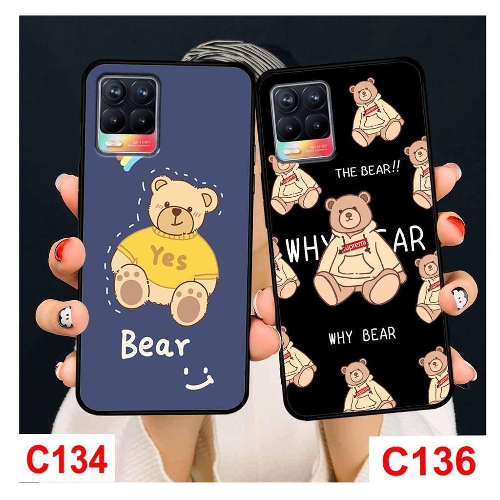 Ốp Lưng Realme 8 - realme 8 pro in hình gấu cute. ốp realme in hình chất lượng