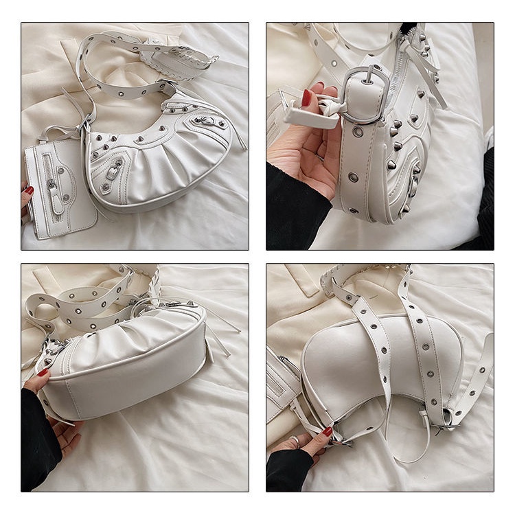 Túi Đeo Vai Gắn Đinh Tán Phong Cách Retro Cá Tính Dành Cho Nữ 2022