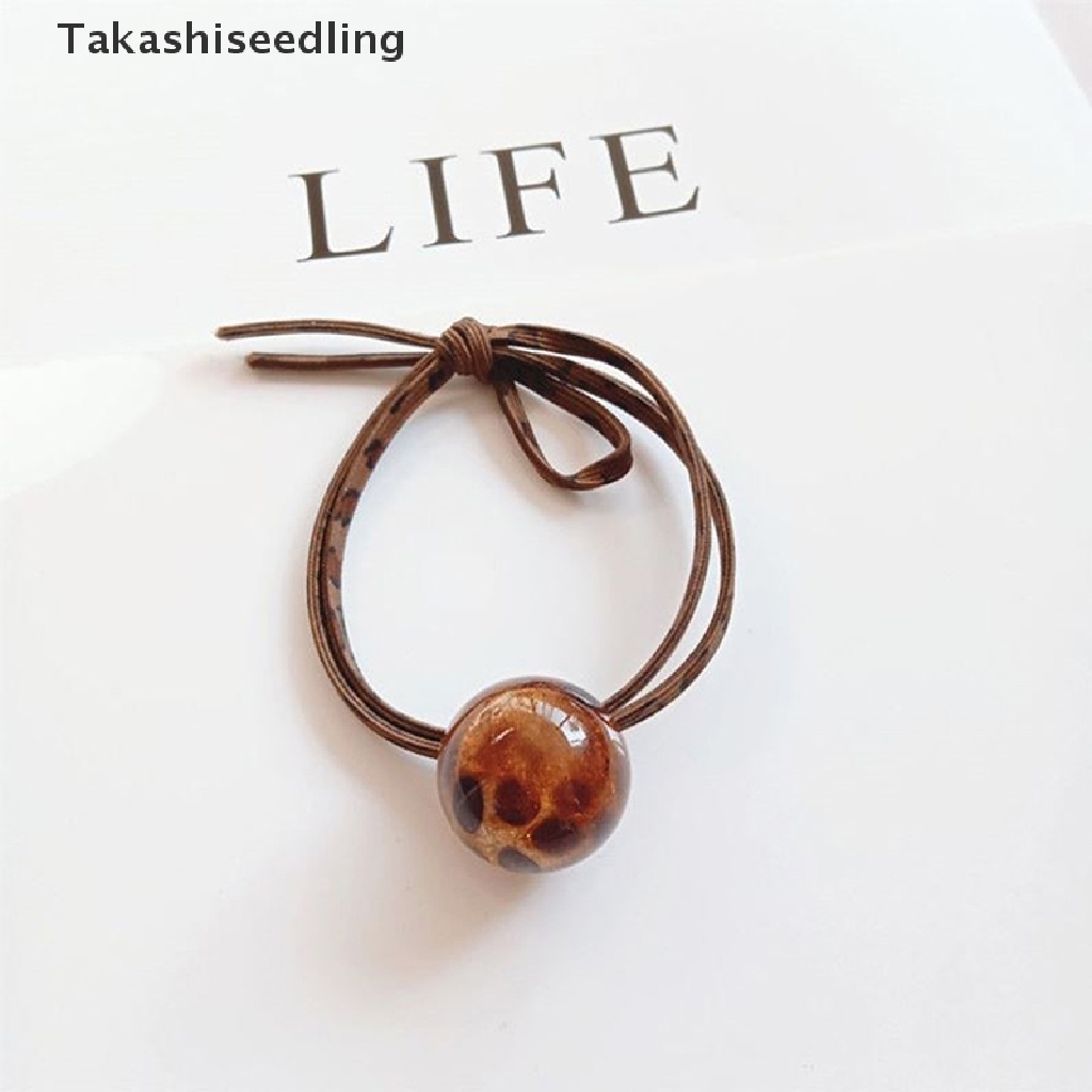 (Takashiseedling) Dây Buộc Tóc Cao Su Co Giãn Cao Su Họa Tiết Da Báo Phong Cách Ins Hàn Quốc Bán Chạy
