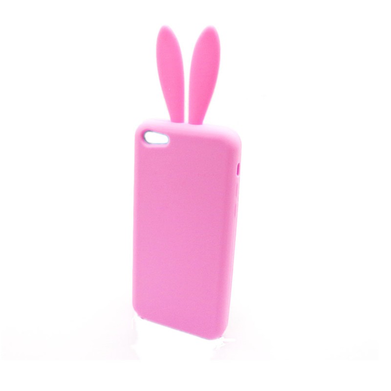 Ốp Lưng Silicone HọA TiếT Tai Thỏ Dễ Thương Cho iPhone 5c 4 4S 5 5S Samsung Galaxy Note 2 N7100 S3 I