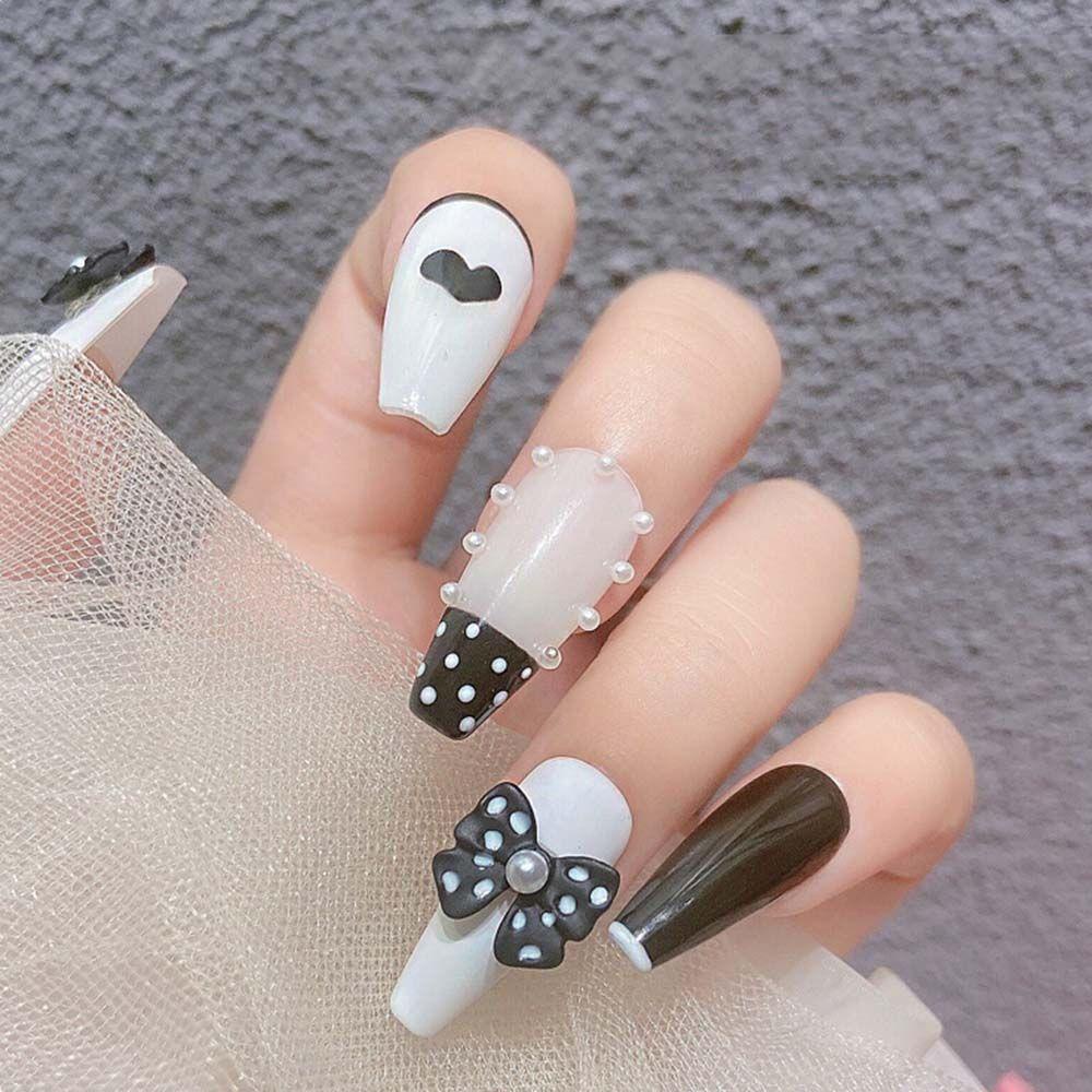 OCEANMAP Phụ Kiện Trang Trí Móng Tay Hình Nơ Bằng Hợp Kim Dễ Thương DIY