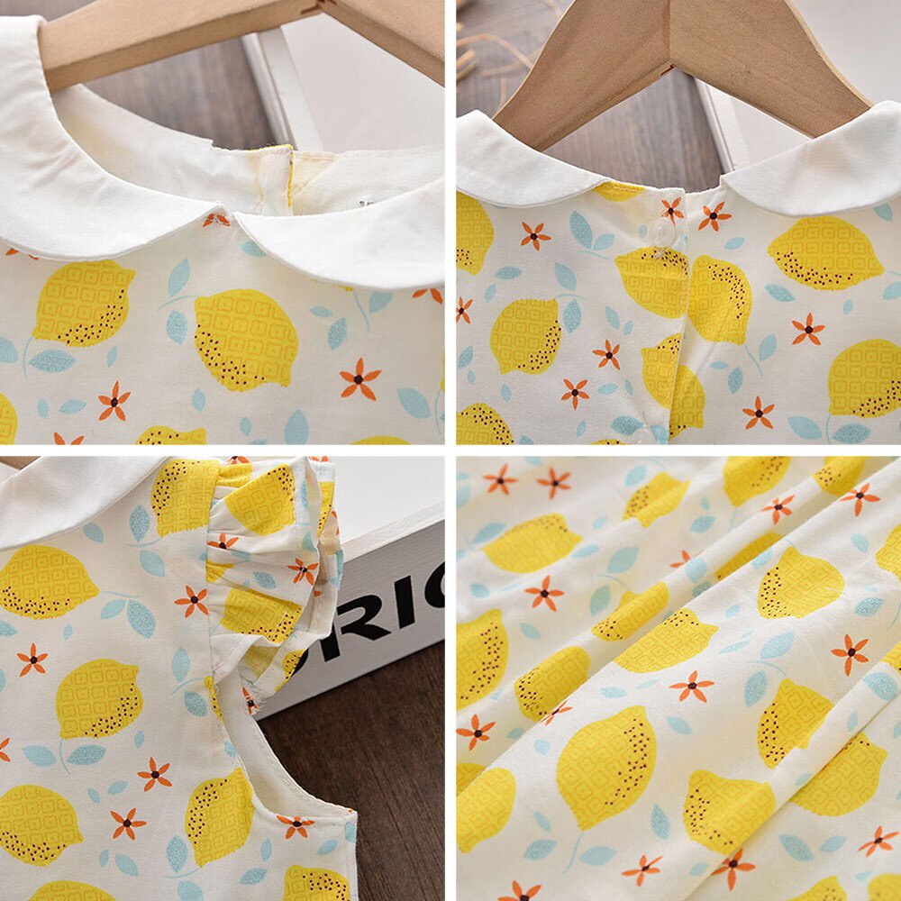 Đầm Công Chúa Mùa Hè In Họa Tiết Trái Cây Dễ Thương Phong Cách Hàn Quốc Cho Bé Gái 3-8 Tuổi