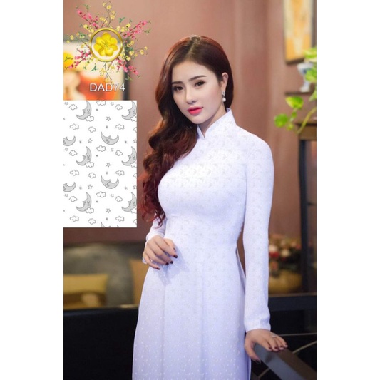 VẢI áo dài học sinh tằm Ý hoạt hình (hàng đặt không hủy)