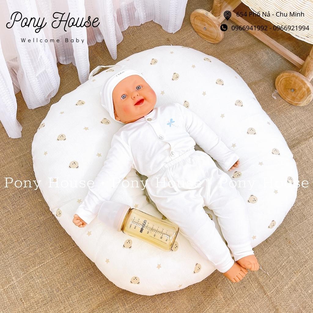 Gối Chống Trào Ngược Bunny  - Đệm Chống Trào Ngược Xô Muslin Cho Bé Sơ Sinh