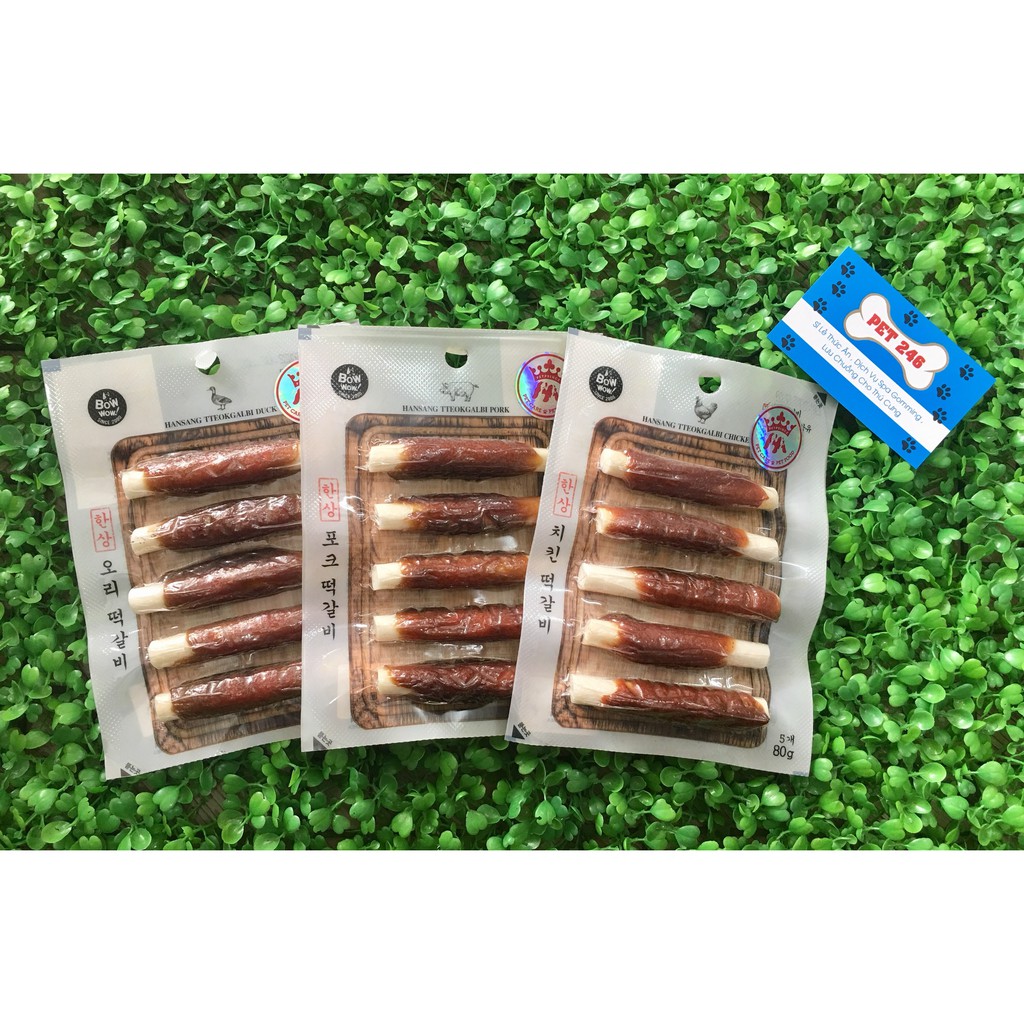 Snack thịt cuộn thanh sữa dành cho Chó 80g-xương cho chó