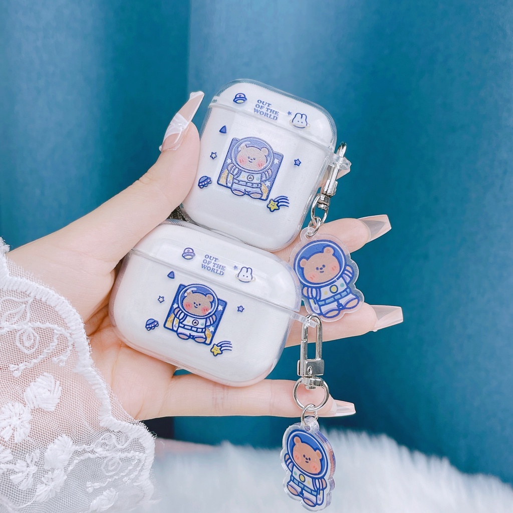 Vỏ Bảo Vệ Hộp Sạc Tai Nghe AirPods3 AirPods3 Pro AirPods2gen Màu Trong Suốt Họa Tiết Chú Thỏ/Gấu Dễ Thương Ốp