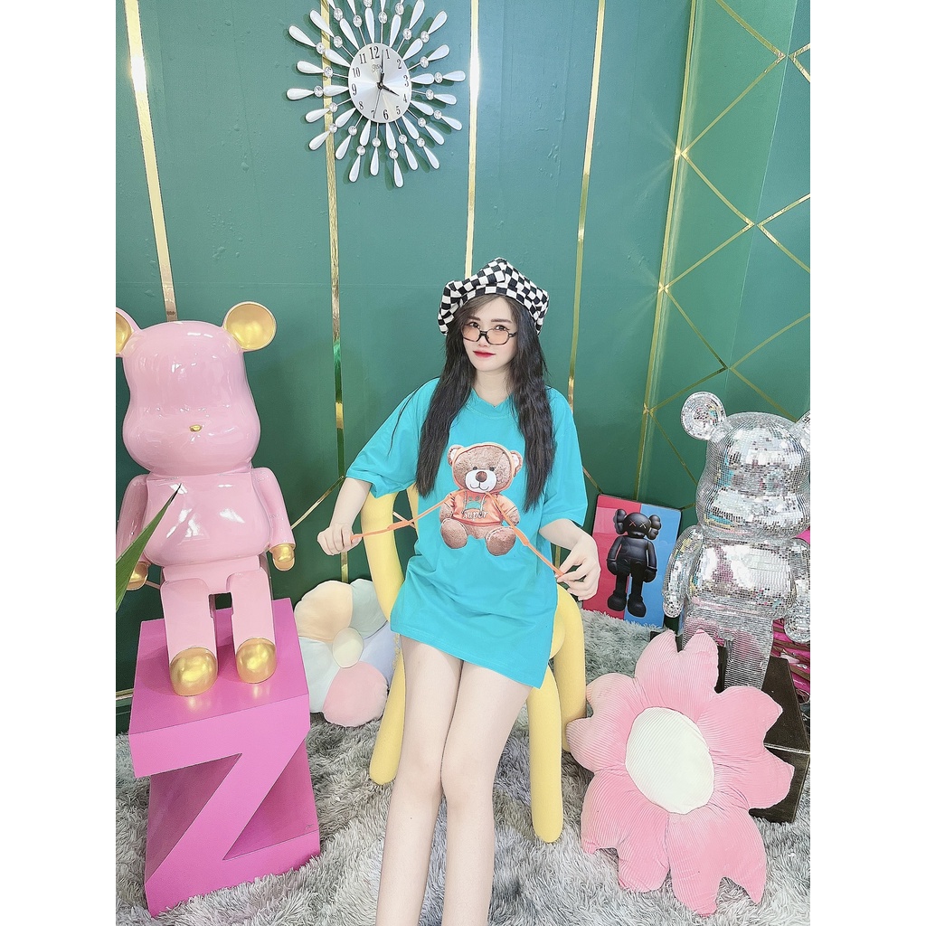 Áo Thun Hình Thêu Nổi Hình Gấu Dây Quảng Châu Cao Cấp  - AT2 | BigBuy360 - bigbuy360.vn