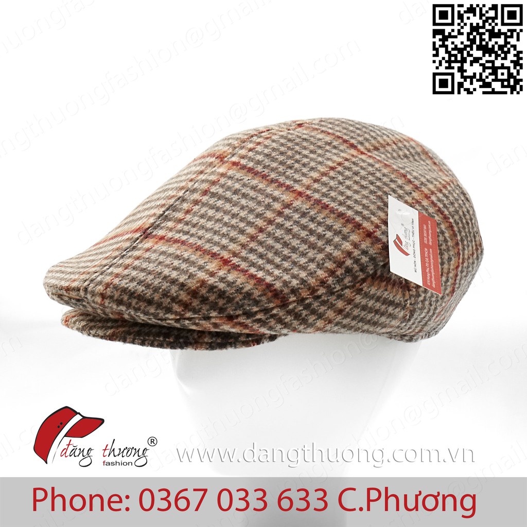 [SHIP HOẢ TỐC ] [CÓ SẴN]Mũ nồi nam DẠ DÀY DẶN caro bere beret nỉ dạ cho người trung niên, cao tuổi phong cách cổ điển