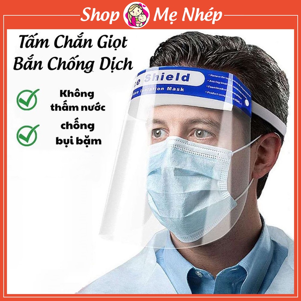 Kính chống giọt bắn, kính bảo hộ chống dịch, mặt nạ bảo hộ người lớn và trẻ em đeo đều vừa, tấm kính trong suốt