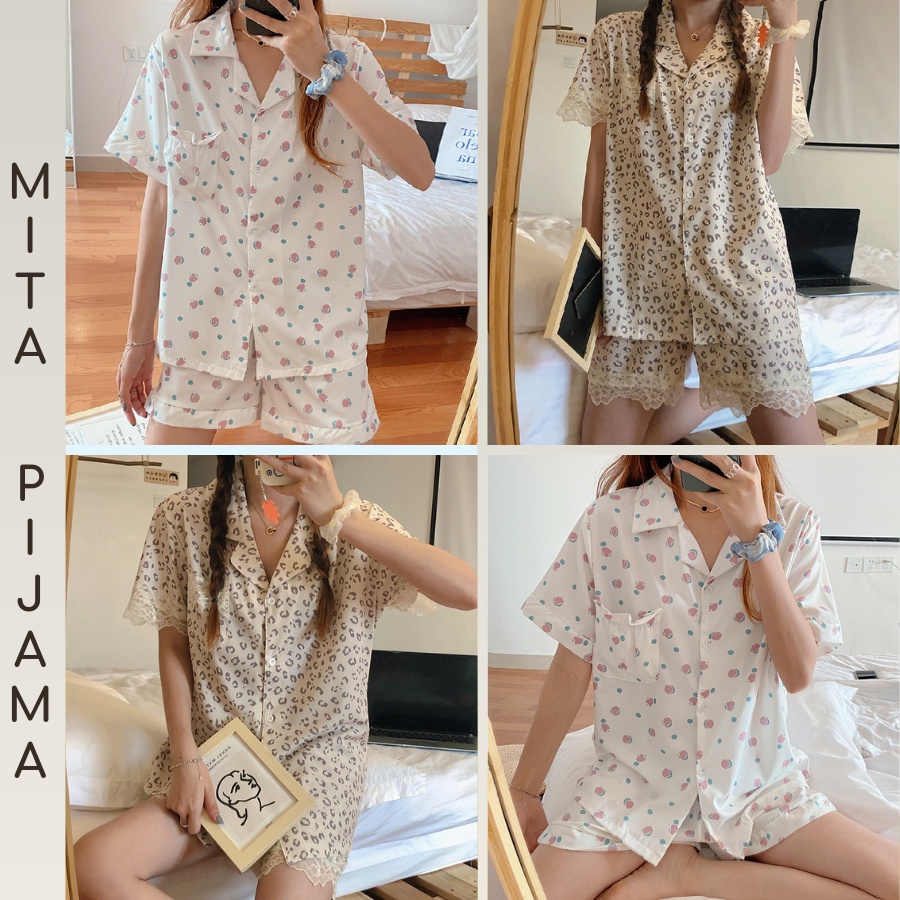 Đồ bộ nữ pijama mặc nhà thun sữa đẹp kiểu dáng cộc tay họa tiết siêu cute - CTN2