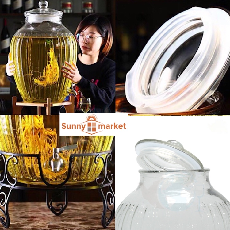 Bình ngâm rươu sâm thủy tinh 217 dung tích 17 lít có van