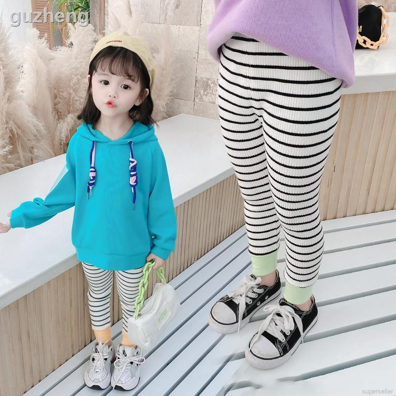 ✹♂Quần Legging Ôm Sát Họa Tiết Sọc Đáng Yêu Cho Bé Gái 1-7 Tuổi