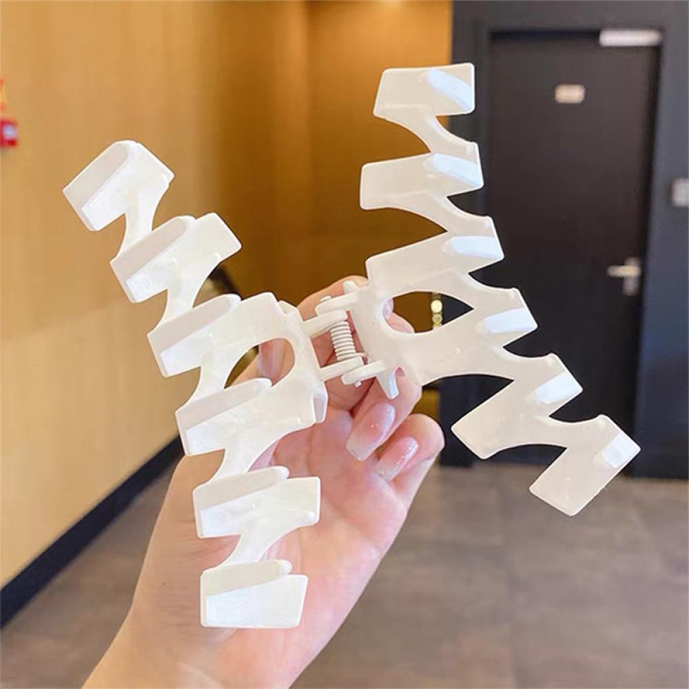 Kẹp Tóc Gợn Sóng Màu Nhám Đơn Giản Dễ Phối Đồ Thời Trang Cho Nữ U6Z4