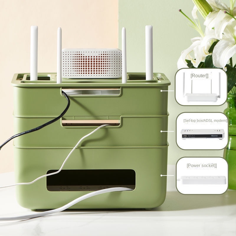 Hộp Lưu Trữ Bộ định Tuyến Không Dây WiFi Hộp Lưu Trữ Dây điện Nhà Cắm Vào Hộp Lưu Trữ đa Chức Năng Hộp Lưu Trữ Trên Cùng TV