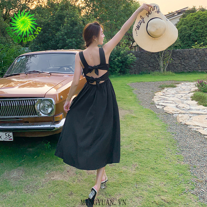 Đầm Nữ Không Tay Kiểu Dáng Retro Thời Trang Quyến Rũ