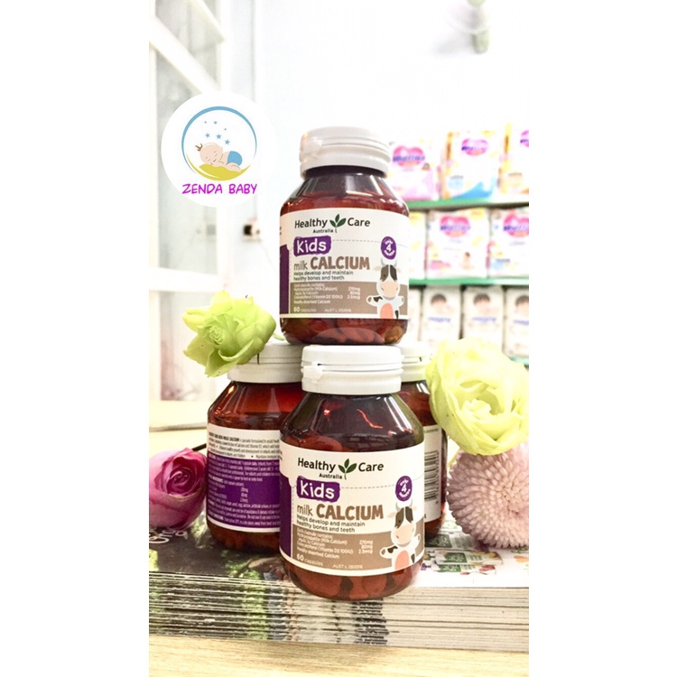 ✅ Viên uống Healthy Care Milk Calcium 60 viên Bổ Sung Canxi Cho Trẻ
