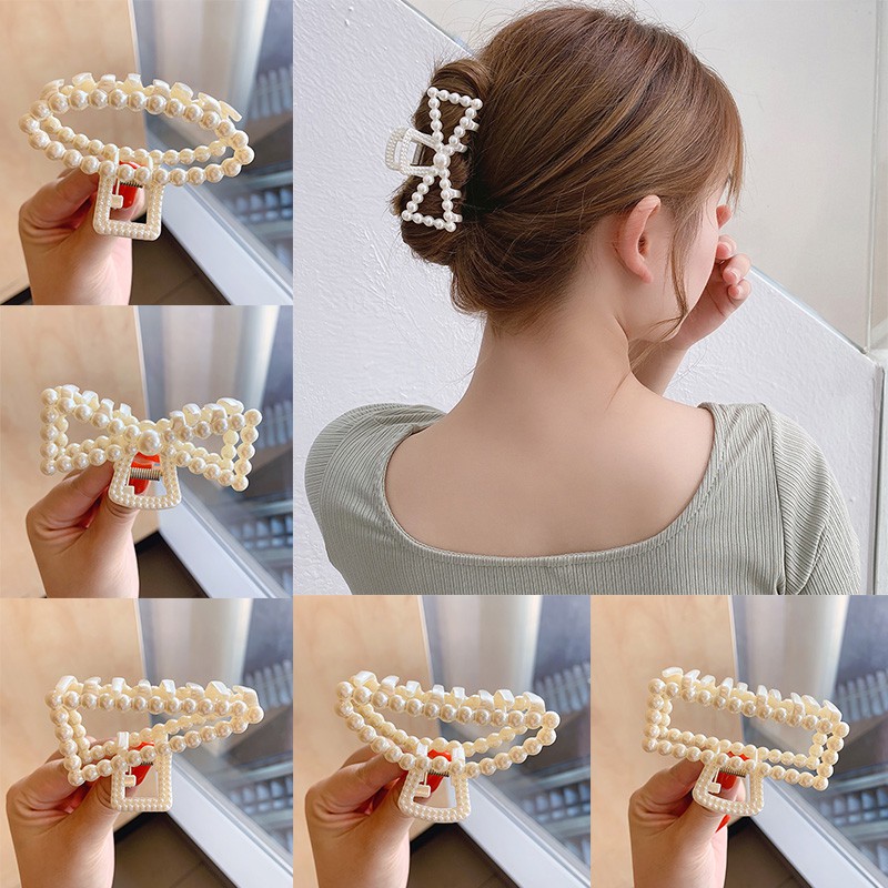 Kẹp Tóc Nhiều Kiểu Dáng Đính Ngọc Trai Nhân Tạo Phong Cách Hàn Quốc Xinh Xắn Cho Nữ